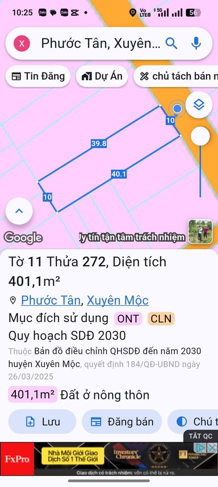 Đất nền Hồ Tràm Xuyên Mộc 400m² giá 2.9 tỷ - Đầu tư sinh lời hấp dẫn!