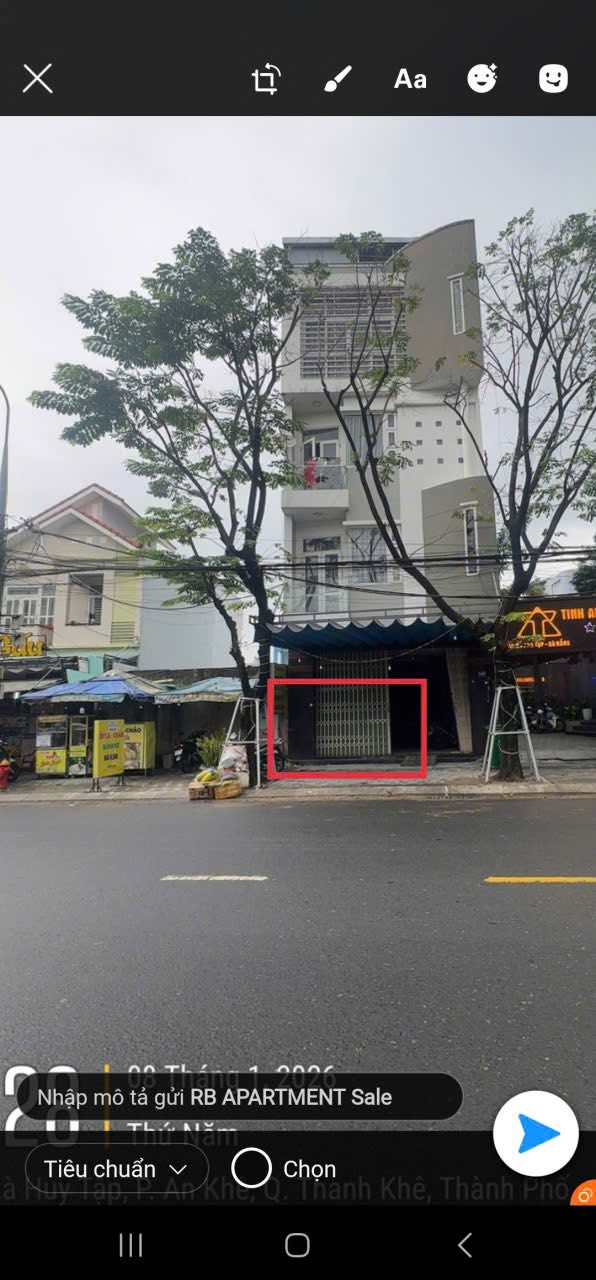 Cho thuê mặt bằng vỉa hè Đường Hà Huy Tập, An Khê 2.5 triệu - Mở quán ăn ngay!