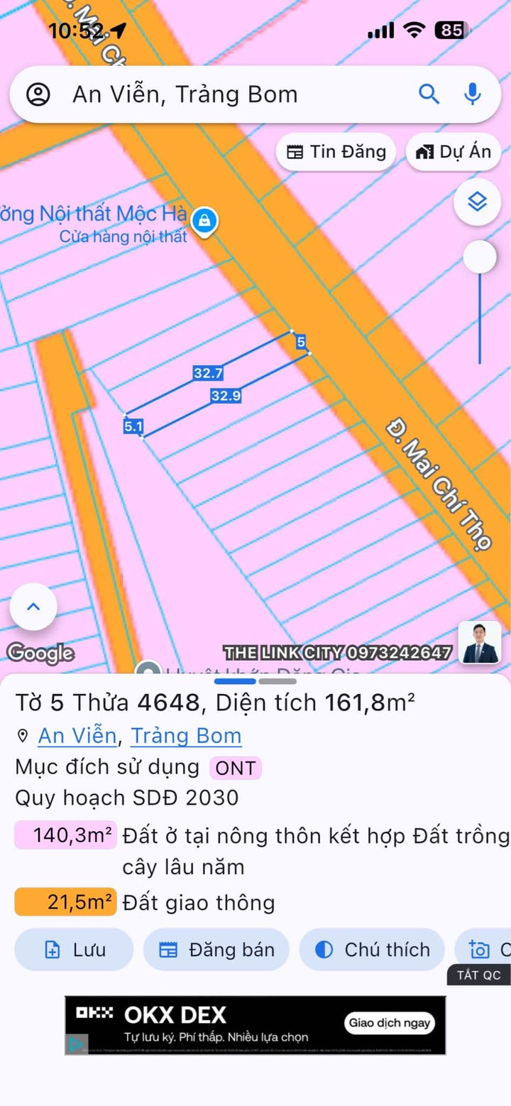 Đất nền mặt tiền Mai Chí Thọ An Viễn 160m² giá 2.4 tỷ - Đầu tư sinh lời ngay!