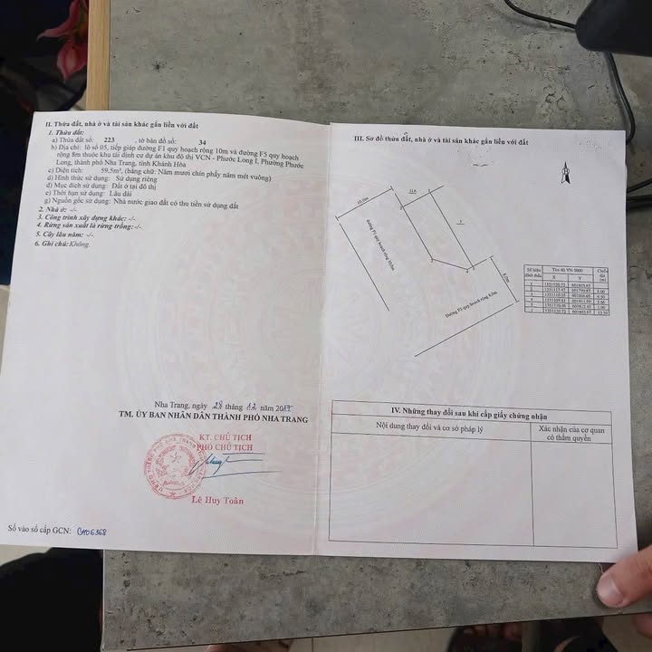 Đất tái định cư Phước Long Nha Trang 59.5m² giá thỏa thuận - Cơ hội đầu tư lý tưởng!