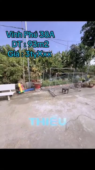 Đất nền Vĩnh Phú, Thuận An 93m² giá 3.35 tỷ - Đầu tư sinh lời ngay!