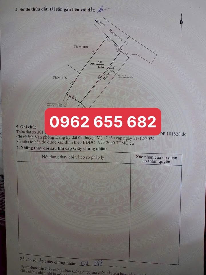 Lô đất 2 mặt tiền tại Mộc Sơn, Mộc Châu 126.2m² - Vị trí đẹp, giao thông thuận tiện!