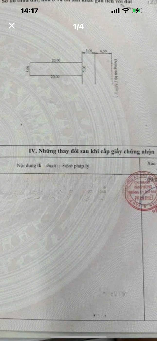 Đất mặt tiền Nguyễn Gia Tú, Phan Thiết 100m² - Giá tốt không thể bỏ lỡ!