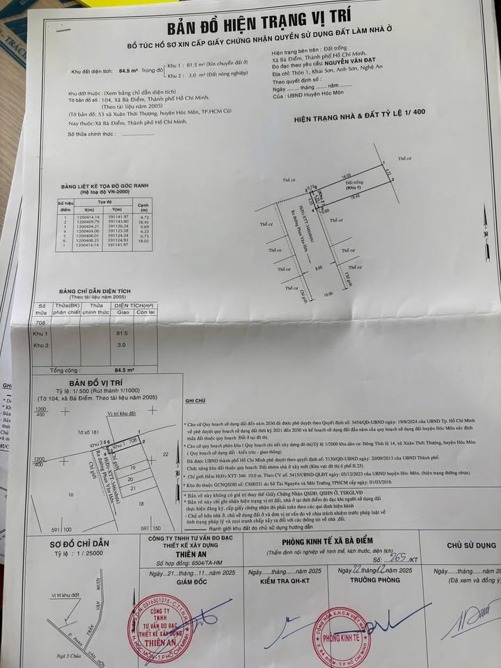 Nhà bán Hóc Môn 81m² giá 3.85 tỷ - Đường nhựa 10m, oto né nhau!
