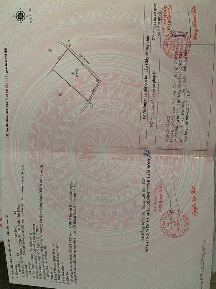 Đất vườn 2 mặt tiền Hòa Ninh 1.600m² giá 1.05 tỷ - Đầu tư lý tưởng!