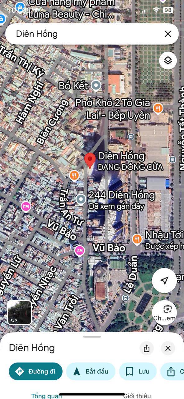 Nhà 3 mê mặt tiền Diên Hồng Quy Nhơn 134m² giá 15 tỷ - Vị trí kinh doanh đỉnh cao!