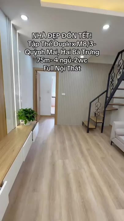 Căn hộ Tập thể 8/3 Quỳnh Mai 75m² giá 3 tỷ - Sổ đỏ chính chủ, đầy đủ tiện nghi!