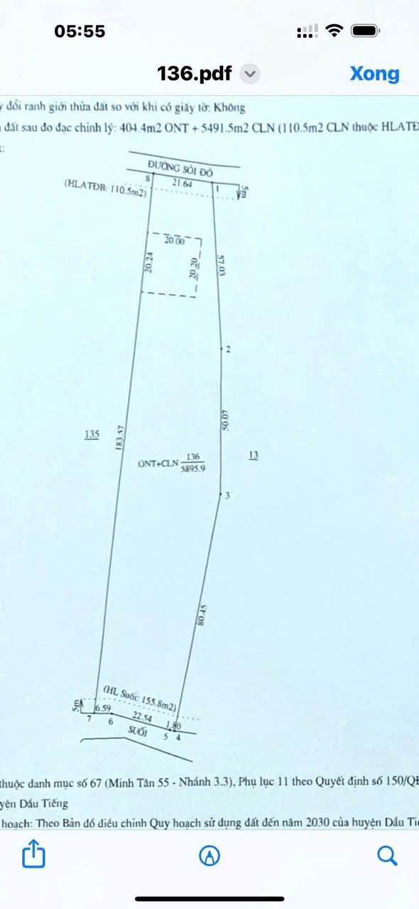 Đất nền Long Hòa Dầu Tiếng 6000m² giá 2.9 tỷ - Cơ hội đầu tư hấp dẫn!