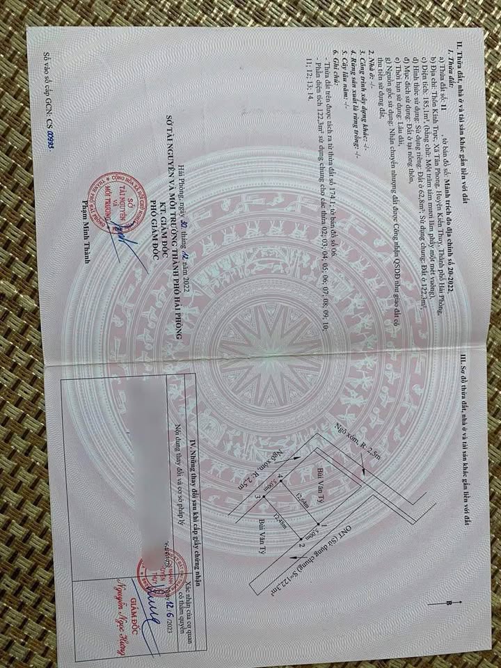 Đất nền 2 mặt ngõ Tân Phong, Kiến Thụy 62m² giá 780 triệu - Ô tô đỗ cửa ngay!