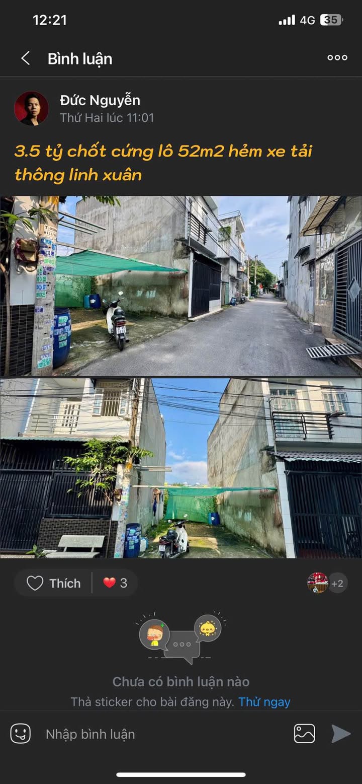 Nhà hẻm xe tải Linh Xuân 52m² giá 3 tỷ - Cơ hội đầu tư tuyệt vời!