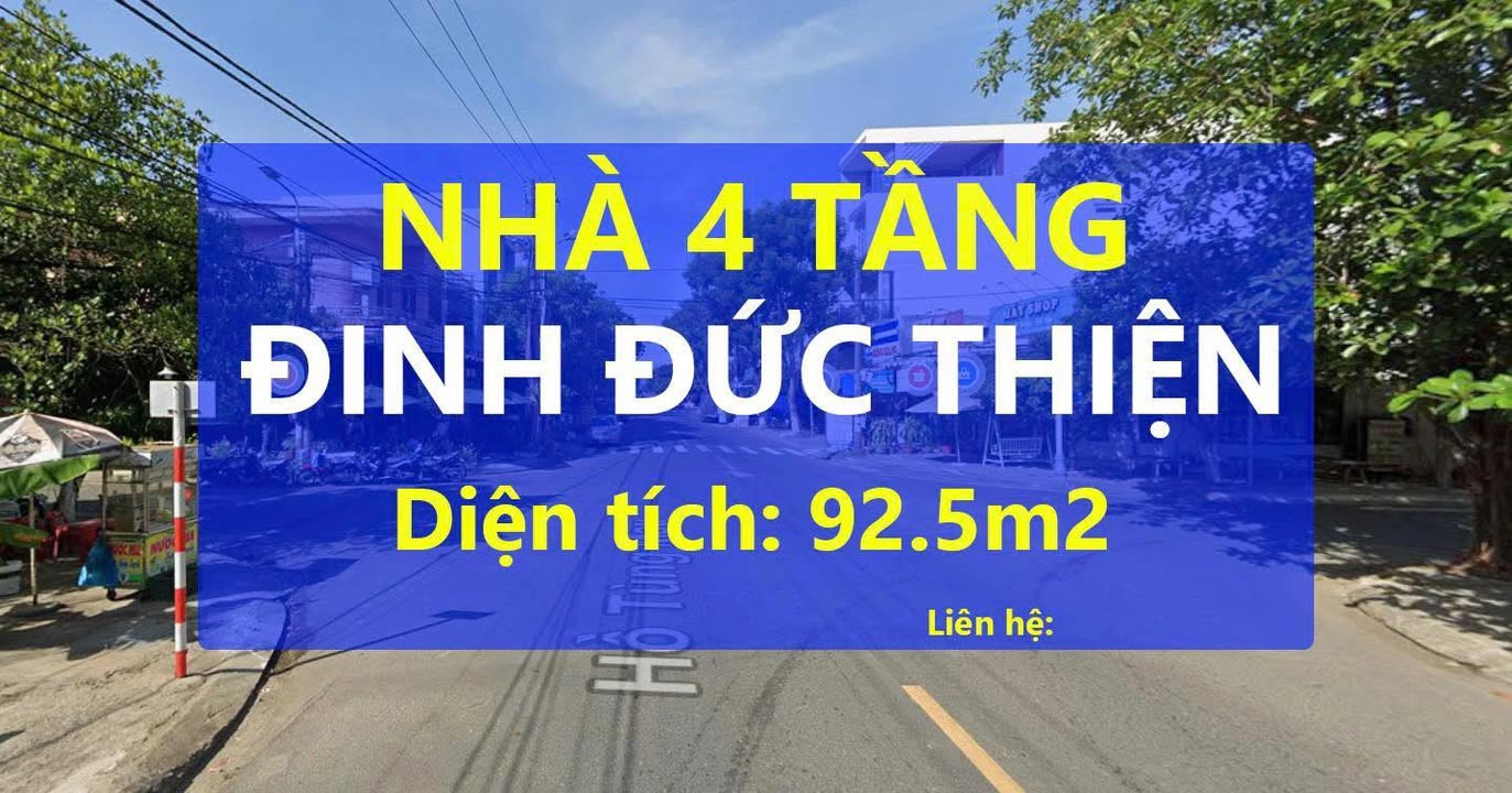 Bán nhà mặt tiền Đinh Đức Thiện Liên Chiểu 92m² - Kinh doanh cực tốt!