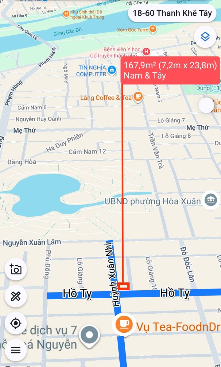Bán đất góc 2 mặt tiền 167,9m² Đà Nẵng - Kinh doanh sầm uất, giá 9,8 tỷ!