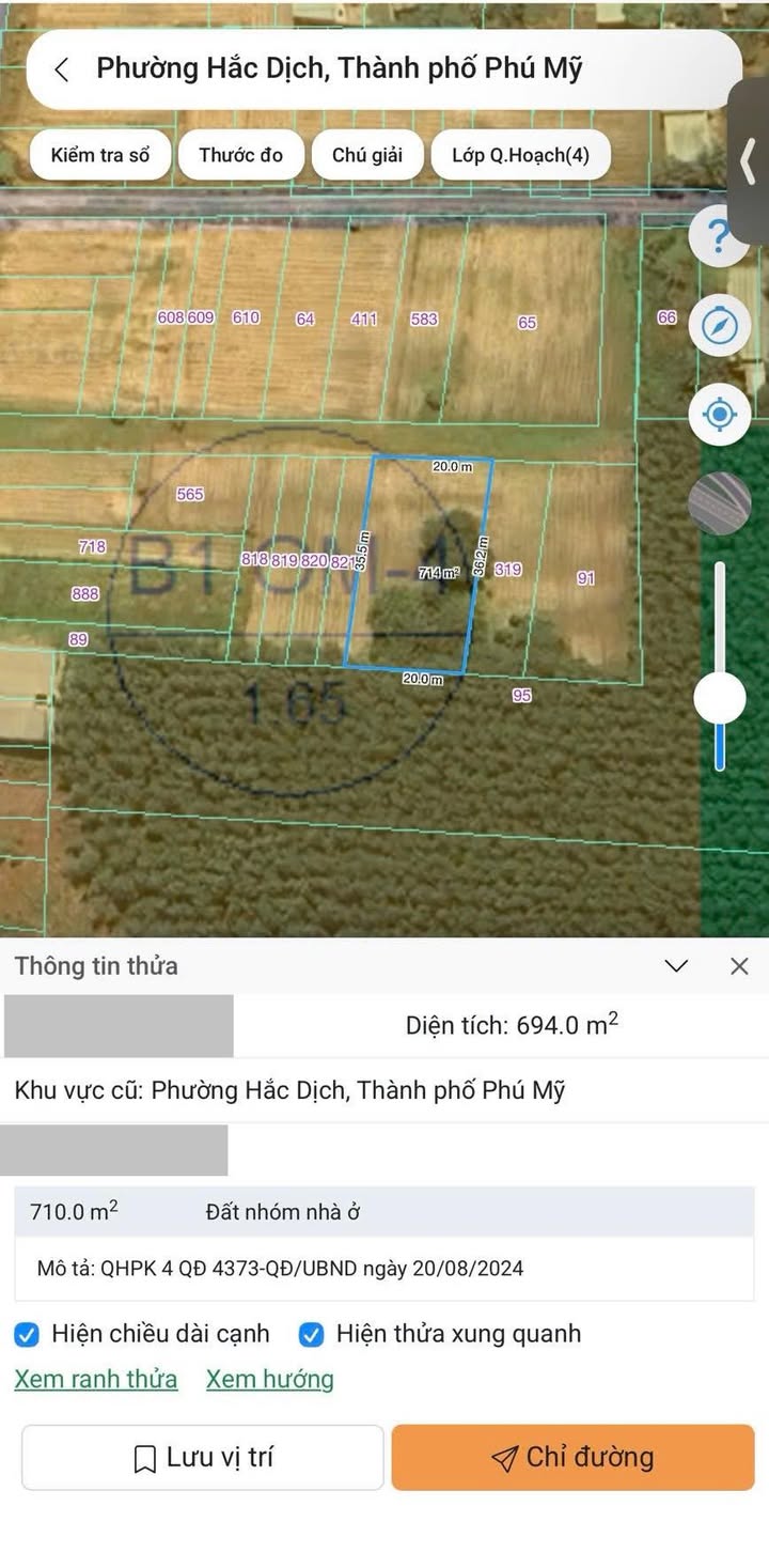 Đất thổ cư 360m² tại khu phố 4, Tân Thành, Phú Mỹ - Giá chỉ 1.8 tỷ!