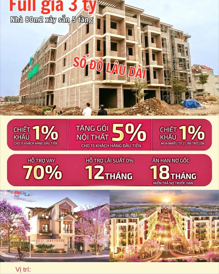 Shophouse Đông Triều 370m² giá 3 tỷ - Vị trí đắc địa, hoàn thiện 100%!