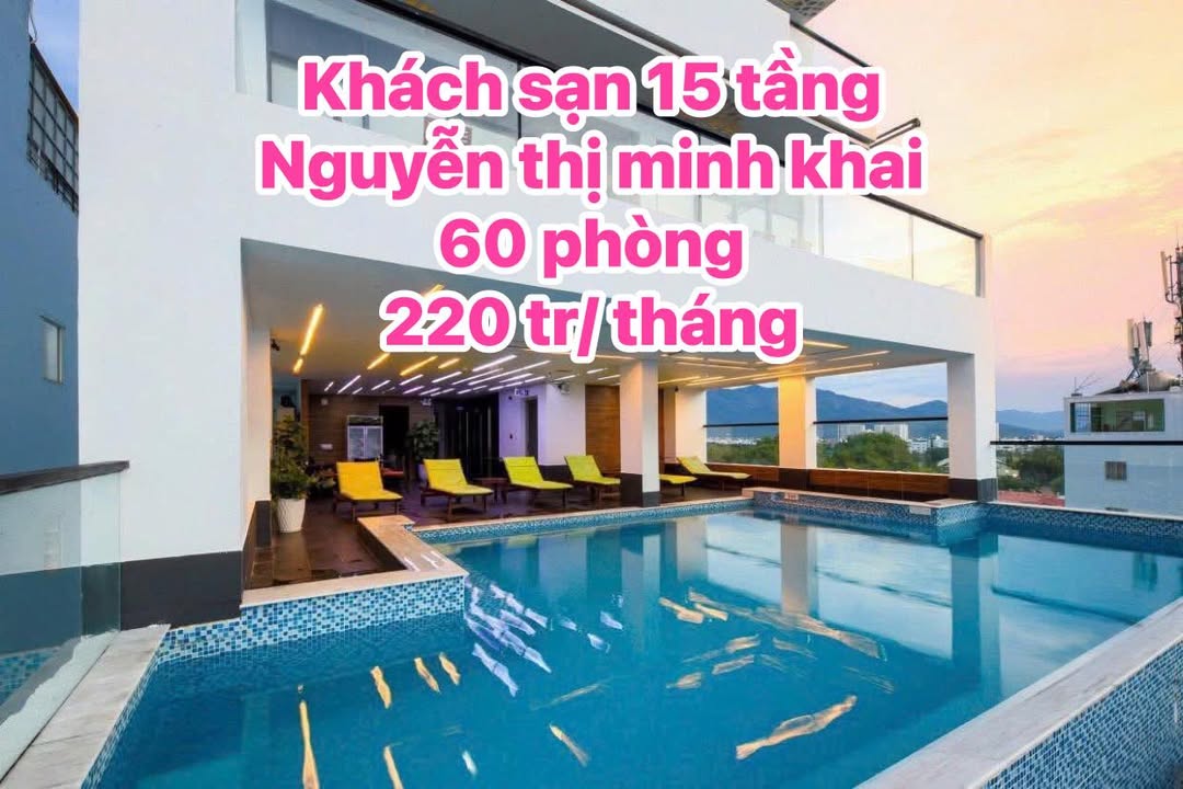 Khách sạn cho thuê 15 tầng mặt tiền Minh Khai - Nha Trang, giá 220 triệu/tháng