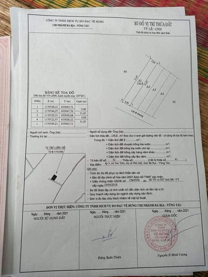 Đất Tóc Tiên 156m² giá 2 tỷ - Cơ hội đầu tư hấp dẫn!