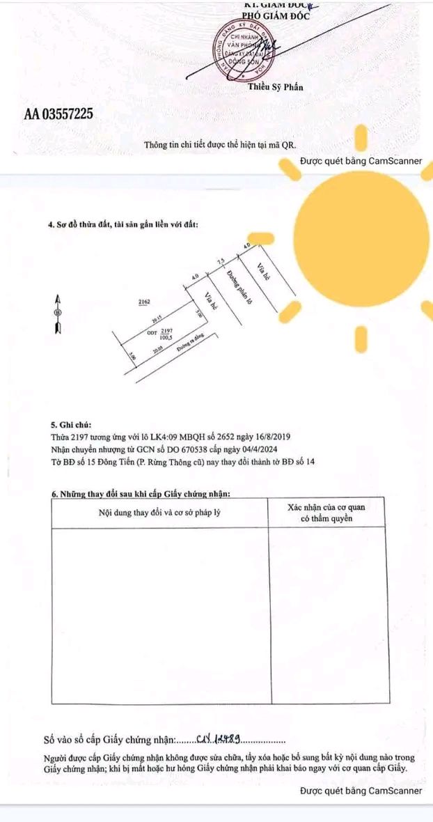 Đất nền LK4:09 Đông Sơn 100,5m² - Chính chủ bán, giao thông thuận tiện!