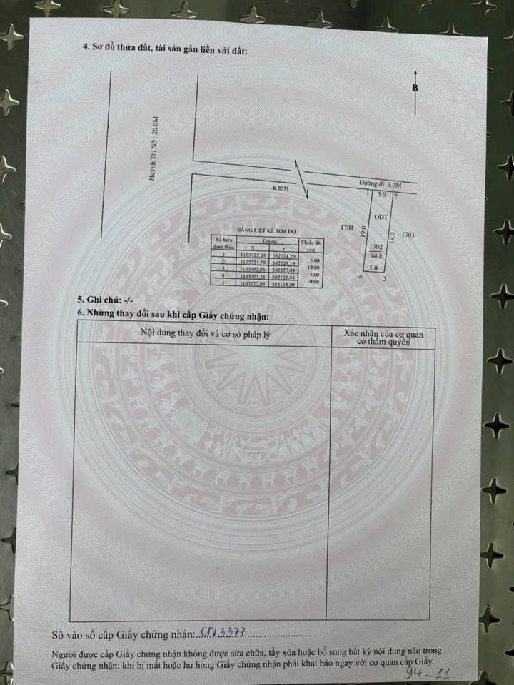 Đất nền Huỳnh Thị Nở Cái Răng 94.8m² giá 1.15 tỷ - Đầu tư sinh lời hấp dẫn!