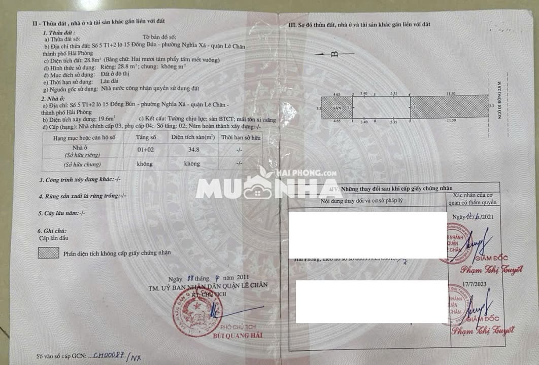 Nhà 2 tầng Nguyễn Tường Loan, Lê Chân 82m² - Chính chủ cần bán gấp!