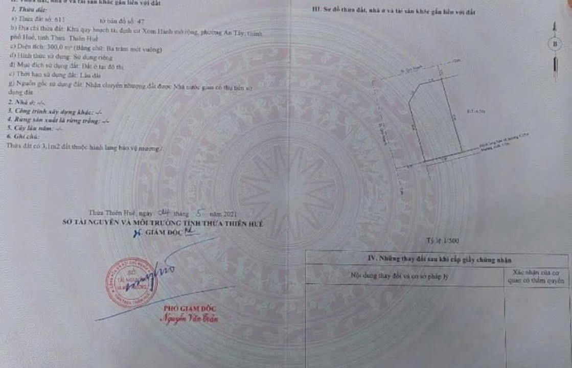 Đất nền lô góc 2 mặt tiền KQH Xóm Hành - An Tây 300m² giá 7.14 tỷ - Đầu tư sinh lời lý tưởng!