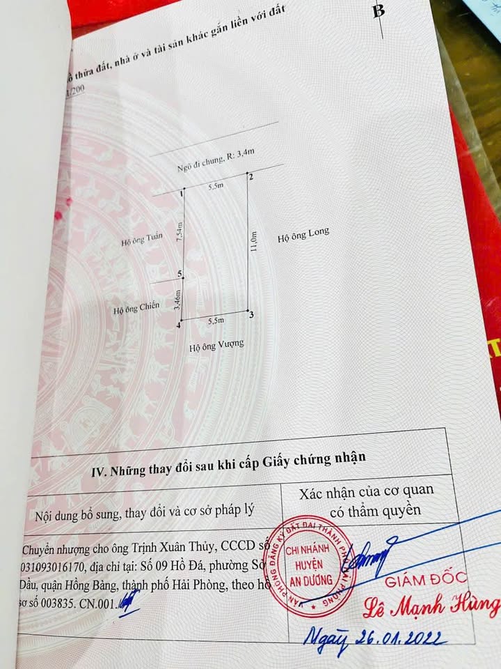 Đất Lương Quán, Nam Sơn, An Dương 60.5m² giá 1.99 tỷ - Sổ hồng trao tay!