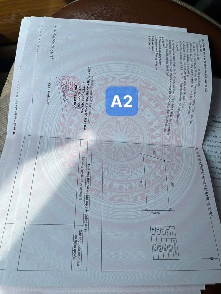 Lô đất Bồ Yên, Hướng Đạo, Tam Dương 127m² giá 900 triệu - Đầu tư sinh lời ngay!