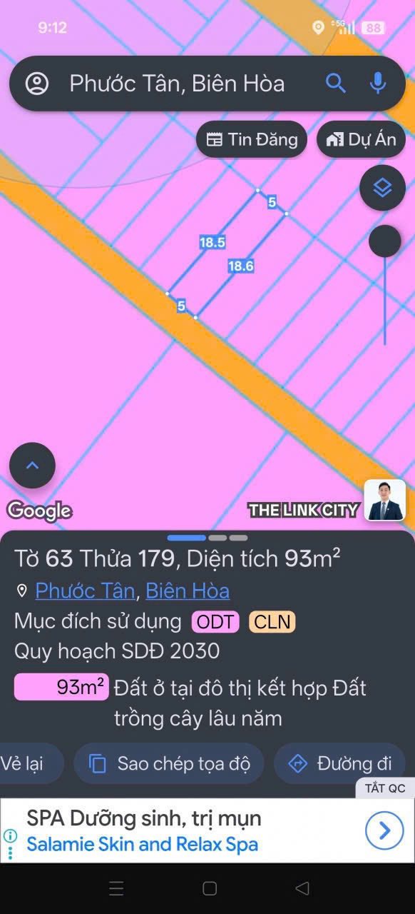 Đất nền Phước Tân, Biên Hòa 92m² giá 1.4 tỷ - Sổ riêng thổ cư, mặt tiền thoáng mát!