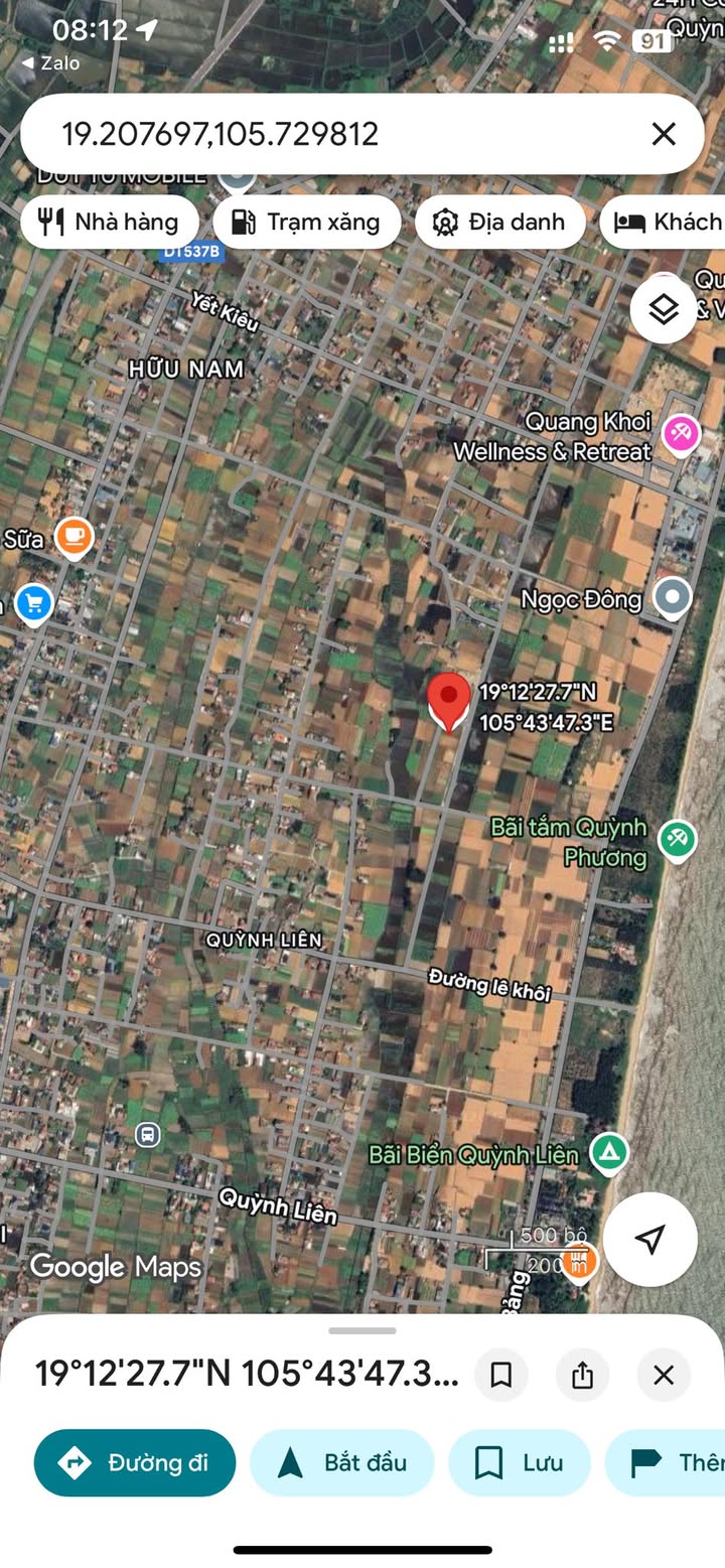 Đất thổ cư thôn Đại Đồng, xã Quỳnh Liên, huyện Quỳnh Lưu, Nghệ An 200m² giá 2 tỷ - Đầu tư sinh lời!