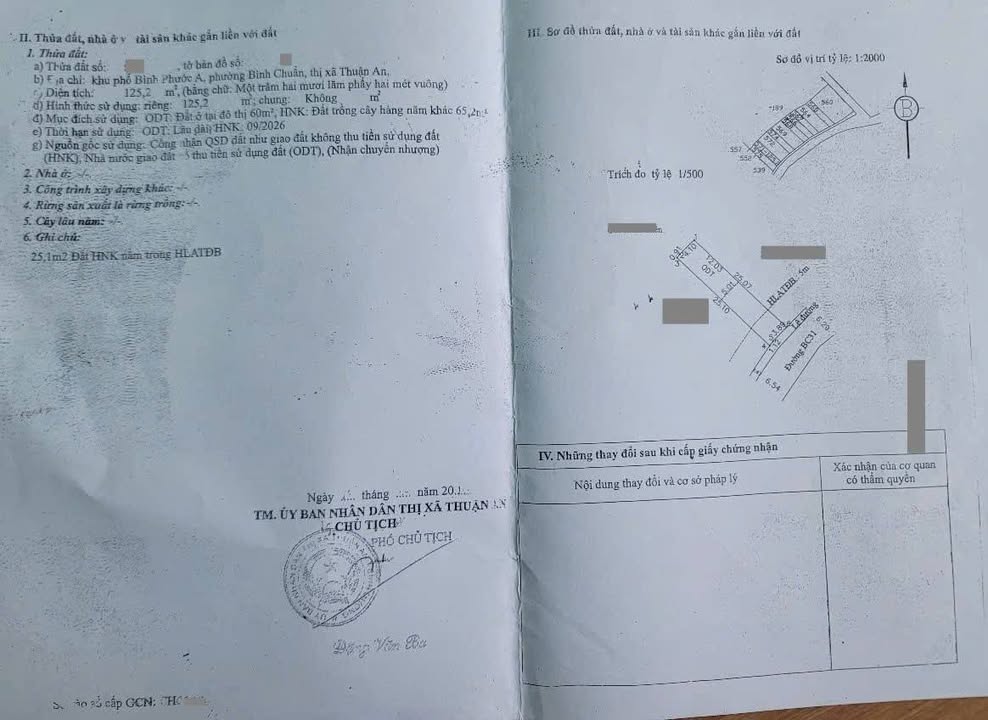 Đất mặt tiền kinh doanh Bình Chuẩn 125.2m² giá 4.5 tỷ - Sổ hồng riêng, phù hợp đầu tư!