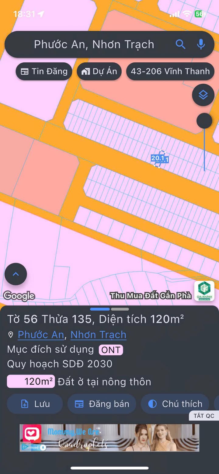 Lô đất Phước An, Nhơn Trạch 120m² giá 930 triệu - Cơ hội đầu tư hiếm có!