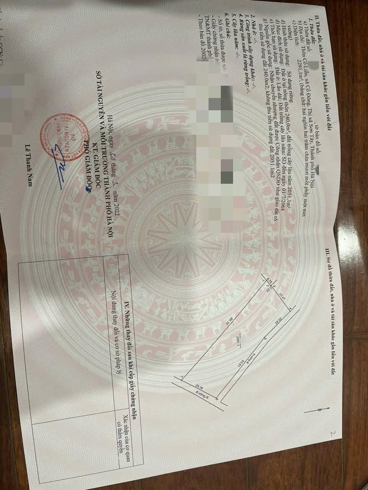 Đất nền Cổ Đông Sơn Tây 2300m² giá thương lượng - Lô góc hai mặt tiền