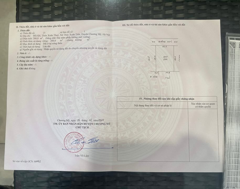 Đất thổ cư 200m² tại Xuân Mại, Chương Mỹ - Mặt tiền 12,5m, cơ hội đầu tư tốt!