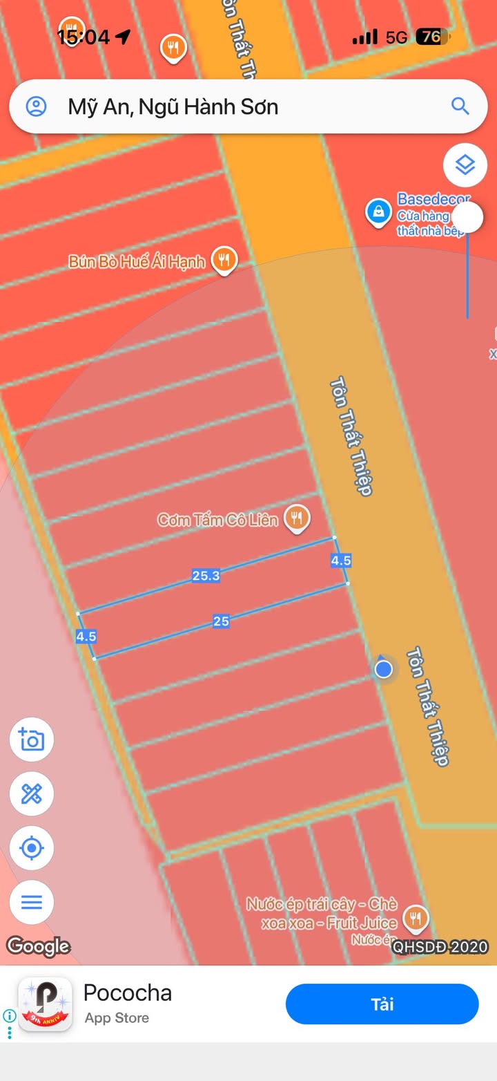 Đất nền đường Tôn Thất Thiệp, quận Ngũ Hành Sơn, 113.4m² giá 15 tỷ - Đầu tư sinh lời ngay!