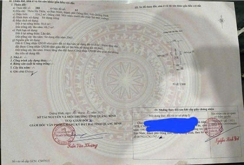 Đất nền Trần Văn Bảo, Đồng Hới 117m² giá 2.65 tỷ - Cơ hội đầu tư tuyệt vời!