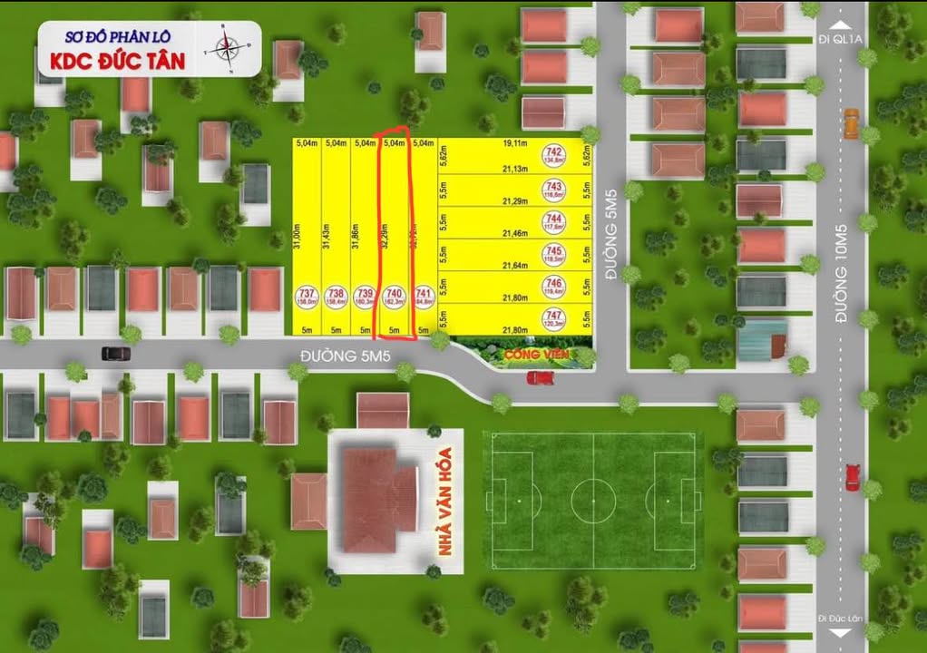 Đất nền KDC Đức Tân Mộ Đức 162.3m² giá 460 triệu - Đầu tư sinh lời ngay!