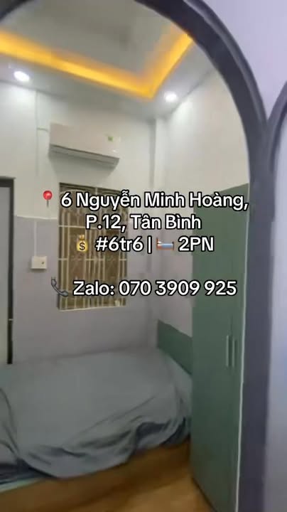 Căn hộ cho thuê tại Tân Bình 2PN giá 6.6 triệu - An ninh và sạch sẽ!