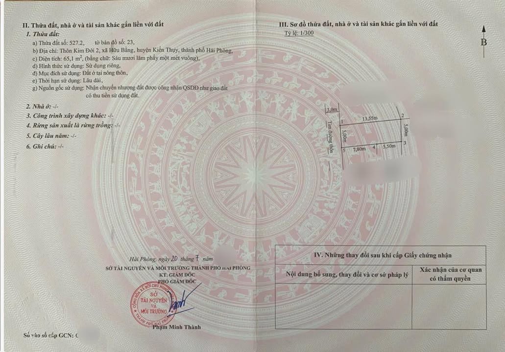 Đất nền Kim Đới 2, Huyện Kiến Thuỵ 65.1m² giá 1.3 tỷ - Đầu tư sinh lời hấp dẫn!