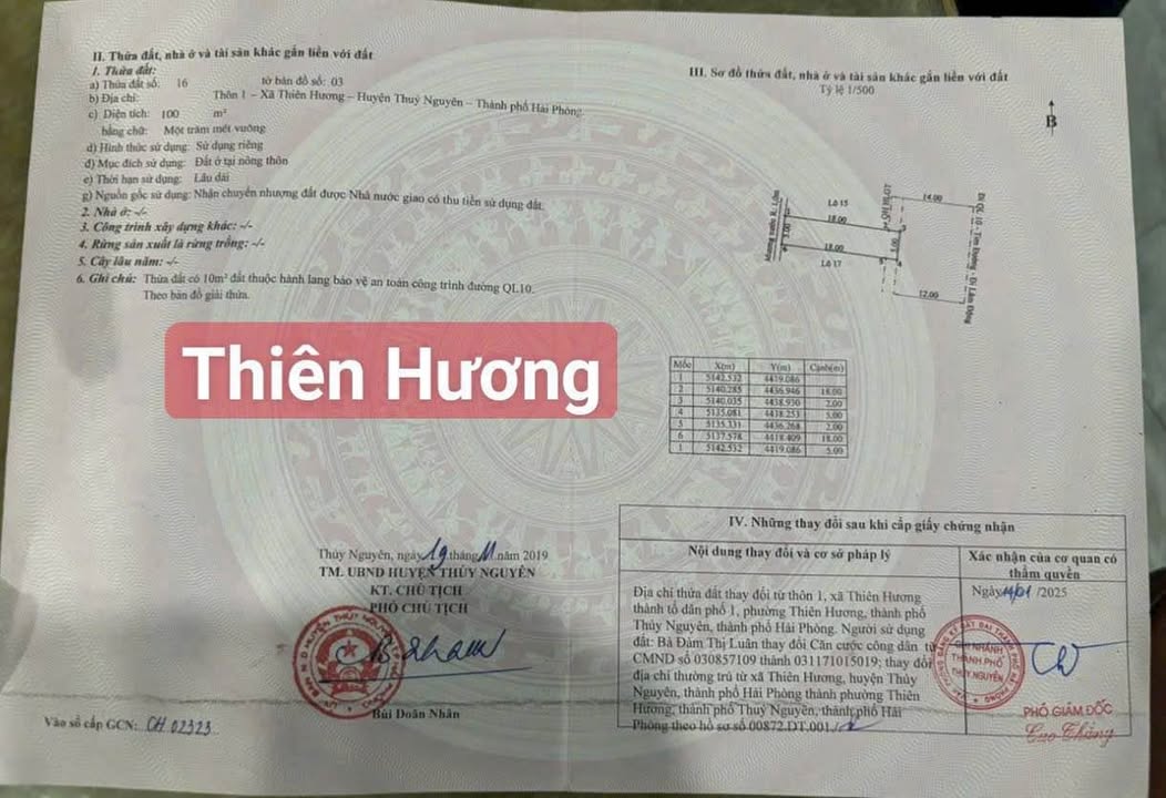 Dãy nhà trọ 4 phòng tại 203 Thiên Hương, Thủy Nguyên 100m² - Đầu tư sinh lời ngay!
