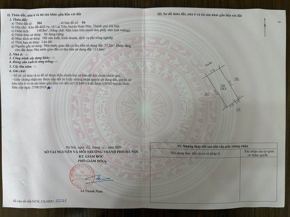 Căn hộ 148m² tại xã Lại Yên, huyện Hoài Đức - Giá chỉ từ 9 tỷ, không thể bỏ lỡ!