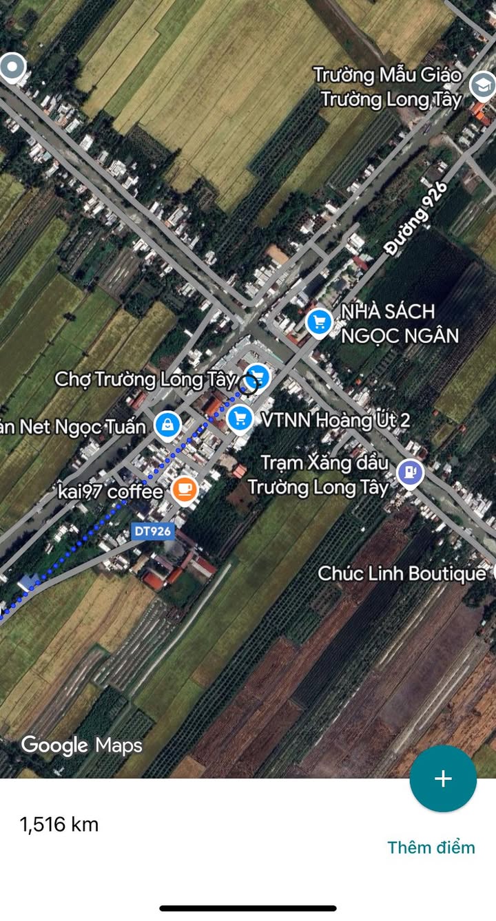 Đất nền mặt tiền tỉnh lộ 926, Trường Long Tây, 965m² - Thích hợp kinh doanh