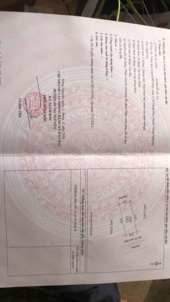 Đất đấu giá xóm 5 Hưng Đạo, 176m² - Sổ đỏ chính chủ, giá thỏa thuận!