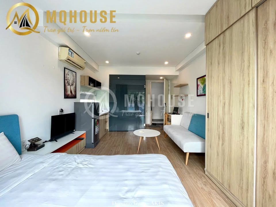 Studio Quốc Hương Thảo Điền 1 Phòng Ngủ - Không Gian Sáng Thoáng, Nội Thất Gỗ Ấm Áp!