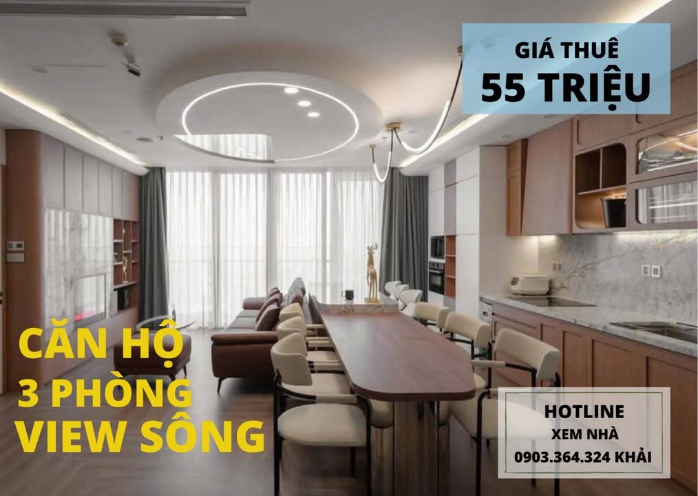 Căn hộ Vinhomes Golden River Quận 1 - 3 Phòng Ngủ 121m² giá 50 triệu - View Sông tuyệt đẹp!