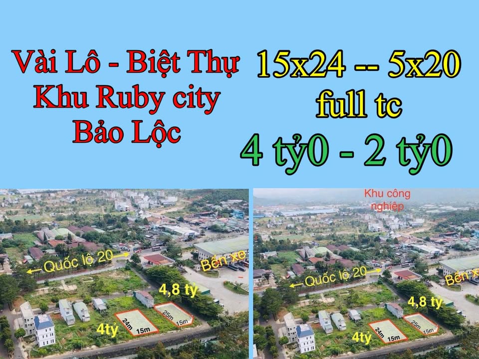 Biệt thự Ruby City Bảo Lộc 300m² giá từ 3.9 tỷ - Cách Quốc lộ chỉ 50m!