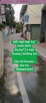 Đất nền thôn Đại Tự, Kim Chung, Hoài Đức 54.5m² giá 1.4 tỷ - Sổ đỏ chính chủ, đầu tư sinh lời!