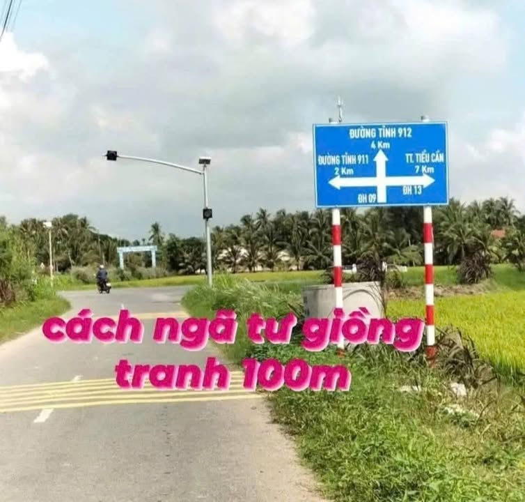 Đất mặt tiền huyện lộ 9 Trà Vinh 360m² giá chỉ 450 triệu - Sẵn sàng sang tên!
