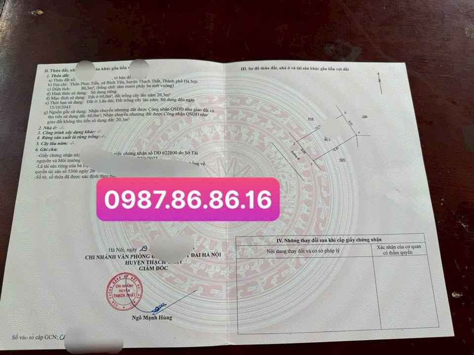 Đất thổ cư Phúc Tiến xã Bình Yên 80m² giá 3 tỷ - Mặt tiền rộng, sổ đỏ chính chủ!