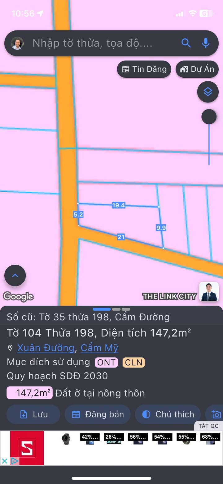 Đất nền 2 mặt tiền xã Xuân Đường 110m² giá 1.3 tỷ - Cơ hội đầu tư tuyệt vời!