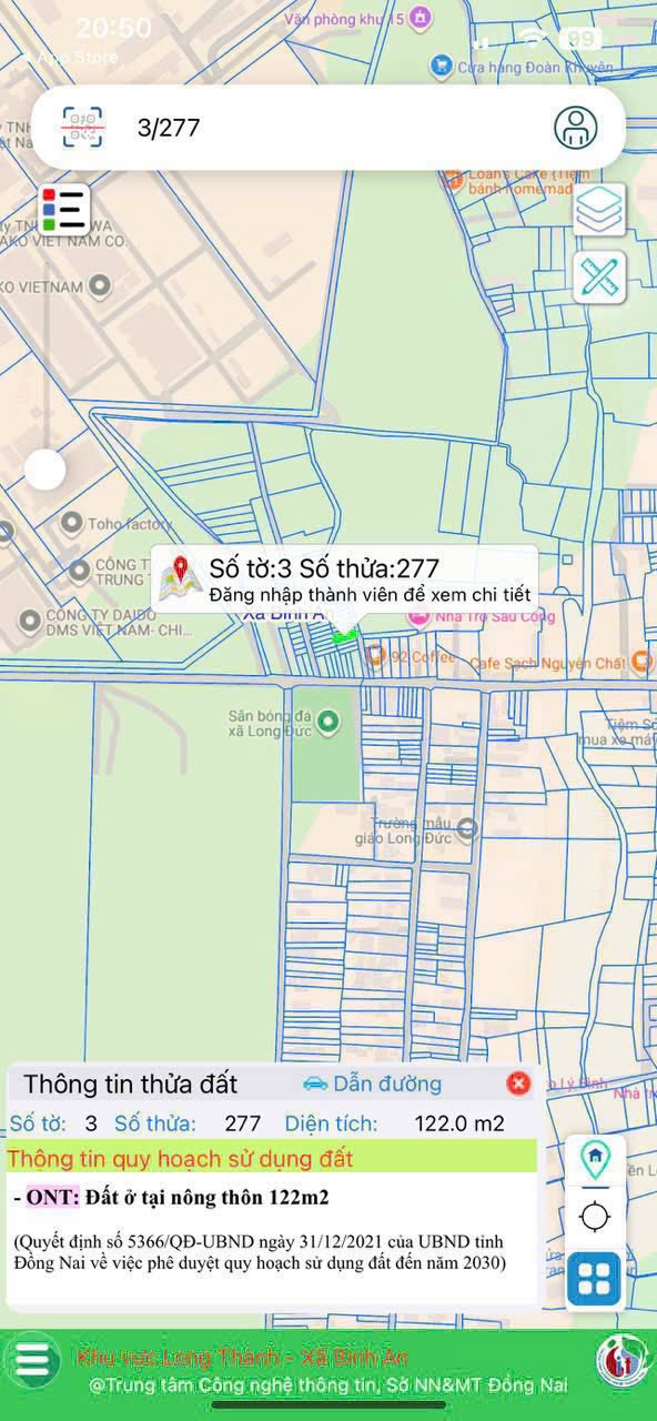 Đất nền Long Đức, Long Thành 1230m² - Sổ riêng thổ cư, giá thỏa thuận!