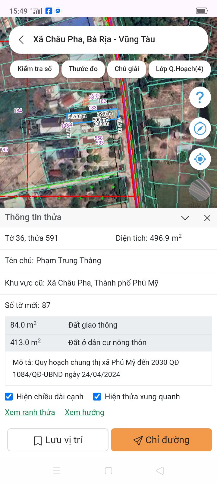 Đất nền 500m² tại Châu Pha, Phú Mỹ - Đầu tư sinh lời, giá chỉ 4 tỷ!